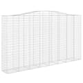 Miniatyrbilde 3 av 6: vidaXL Gabionkurver buede 4 stk 400x50x220/240 cm galvanisert jern