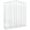 Miniatyrbillede 3 af 6: vidaXL buede gabionkurve 9 stk. 200x50x220/240 cm galvaniseret jern