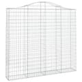 Miniatyrbillede 3 af 6: vidaXL buede gabionkurve 14 stk. 200x30x180/200 cm galvaniseret jern