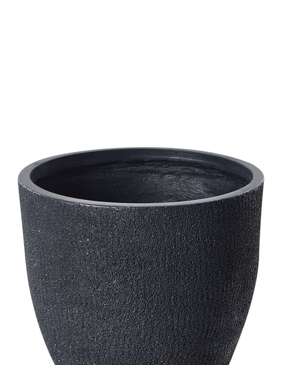 Blomsterpotte Mørkegrå Grafitgrå Rund Værbestandig Moderne Hage Blomst Planter 36 x 36 x 32 cm