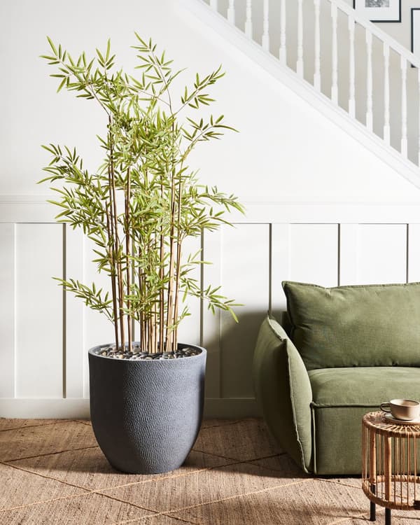Blomsterpotte Lysegrå Rund Værbestandig Moderne Hage Blomst Planter 55 x 55 x 53 cm