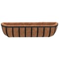 Pikkukuva 3 / 7: vidaXL Seinäkukkalaatikot 2 kpl kookosvuori musta 61x19x16 cm teräs