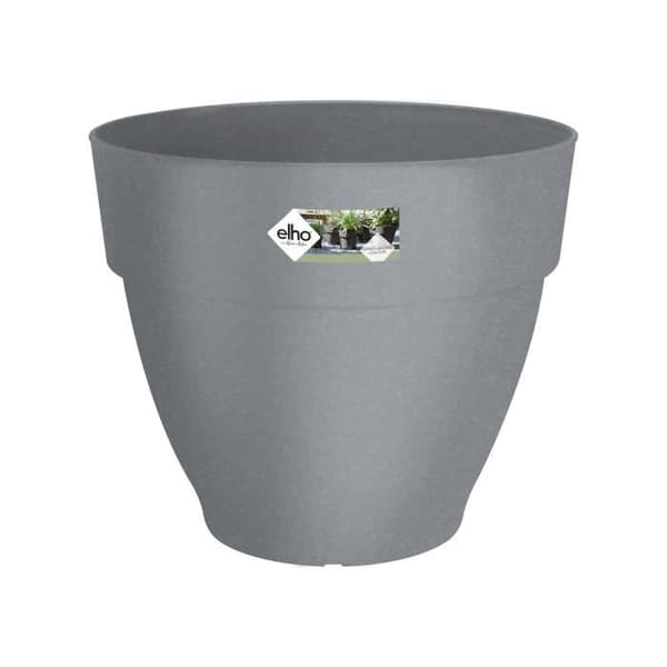 ELHO Vibia Campana rund blomkruka - Ø 25cm - Grå - Perfekt för vilda och hängande växter