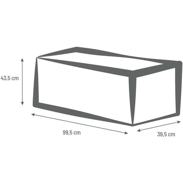 Eda Bac Jardiniere Volcania 100 x 40 x 40 cm - 97,6 l - Anthracite Grey