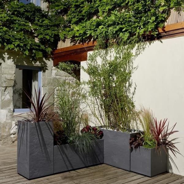 Eda Bac Jardiniere Volcania 100 x 40 x 40 cm - 97,6 l - Anthracite Grey