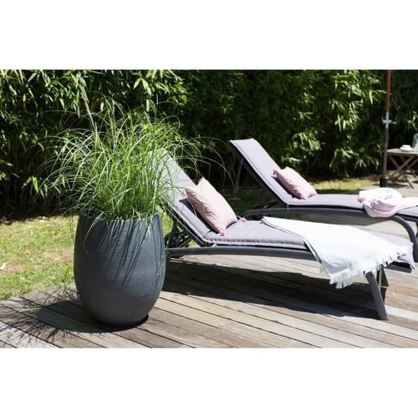 EDA Round Pot Graphit Ø50cm - Kapacitet 53L - Antrakitgrå