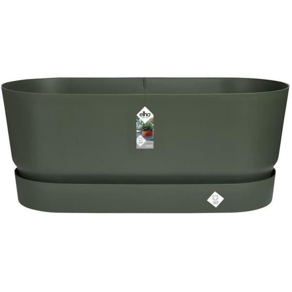 Greenville Oval Planter - Plast - med hjul - Ø60 - Leaf Green