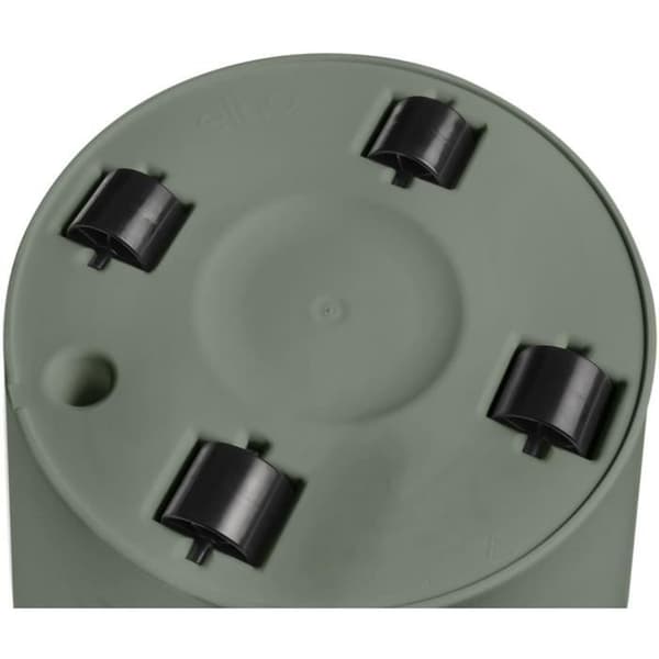 Loft Urban Round Flower Pot - Plast - Percé - Tank - Med hjul - Ø40 - Grönt