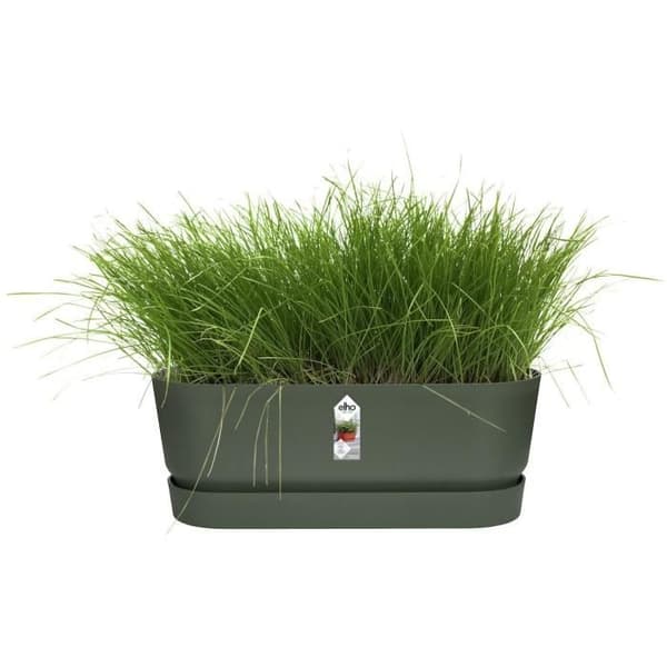 Oval Planter Greenville - Plast - Ø50 - Leaf Green