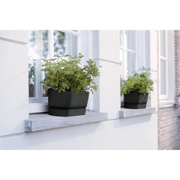 Greenville Oval Planter - Plast - Ø50 - Frozen Brown