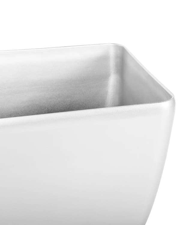 Set med 2 Krukor Silver Fiberlera 35 x 35 x 34 cm Utomhus Inomhus Allväder