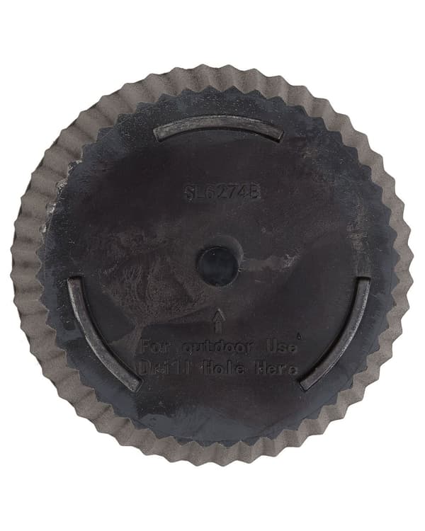 Set med 2 Krukor Taupe Stenblandning ⌀ 36 cm Massiv Runda Utomhus Väderbeständig