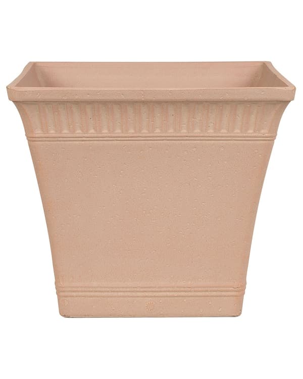 Sæt med 2 Blomsterpotter Rosa Fiberler 41 x 41 x 36 cm Udendørs Indendørs Brug Vejrresistente Moderne Glamours