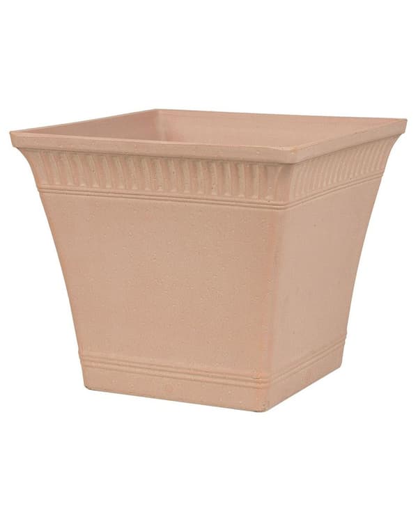 Sæt med 2 Blomsterpotter Rosa Fiberler 41 x 41 x 36 cm Udendørs Indendørs Brug Vejrresistente Moderne Glamours