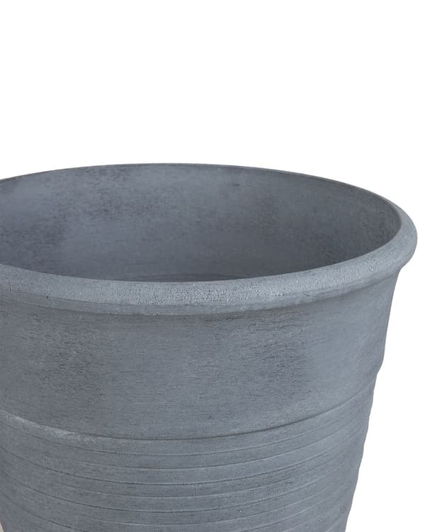 Uppsättning med 2 Blomkrukor Planteringskärl Solid Grå Stenblandning Polyresin Kvadratisk ø 50 cm Väderbeständig