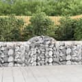 Miniatyrbilde 2 av 5: vidaXL Gabionkurv buet 200x50x80/100 cm galvanisert jern