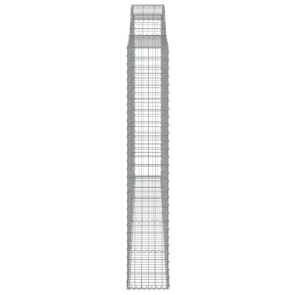 vidaXL buet gabionkurv 300x30x180/200 cm galvaniseret jern
