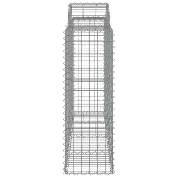 vidaXL buet gabionkurv 200x50x120/140 cm galvaniseret jern