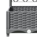 Miniatyrbillede 7 af 8: vidaXL plantekasse med espalier 120x40x121,5 cm PP lysegrå