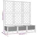 Miniatyrbillede 8 af 8: vidaXL plantekasse med espalier 120x40x121,5 cm PP lysegrå