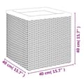 Miniatyrbillede 5 af 5: vidaXL plantekasse 40x40x40 cm polyrattan sort