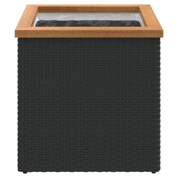 vidaXL Plantekasse svart 40x40x40 cm polyrotting