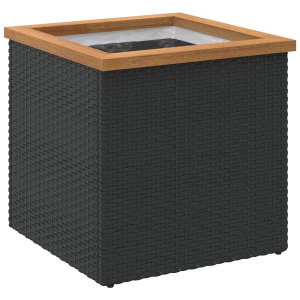 vidaXL Plantekasse svart 40x40x40 cm polyrotting