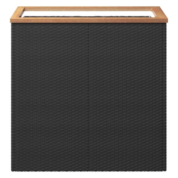 vidaXL Plantekasse svart 80x40x80 cm polyrotting