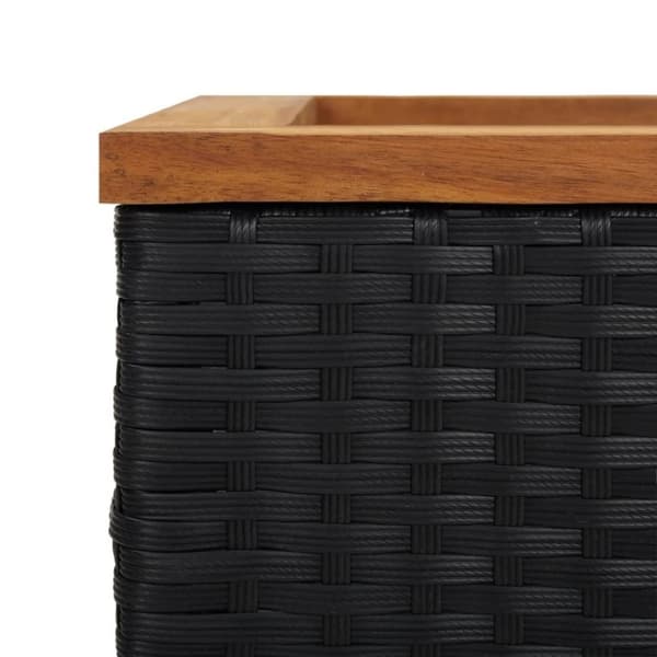 vidaXL Plantekasse svart 80x40x80 cm polyrotting