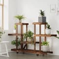 Miniatyrbilde 4 av 9: vidaXL Blomsterstativ med hjul 110x25x78 cm heltre gran