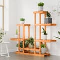 Miniatyrbilde 3 av 9: vidaXL Blomsterstativ 110x25x96 cm heltre gran