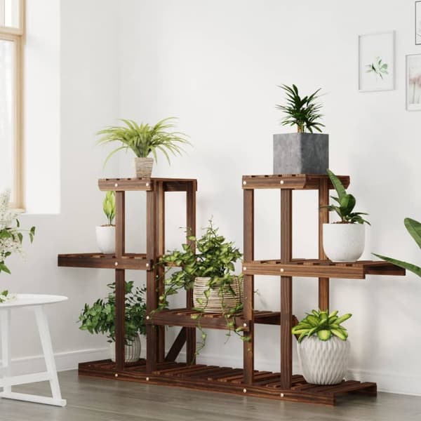 vidaXL blomsterstativ 110x25x73 cm massivt fyrretræ