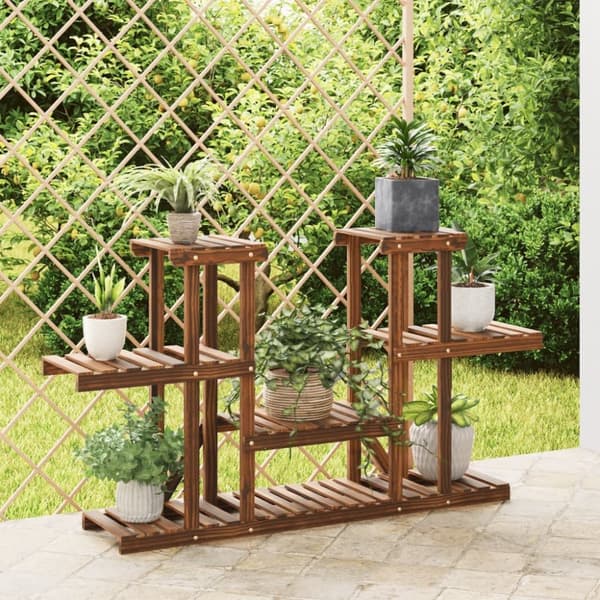 vidaXL blomsterstativ 110x25x73 cm massivt fyrretræ