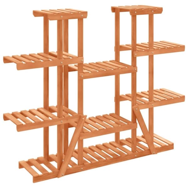 vidaXL blomsterstativ 110x25x110,5 cm massivt fyrretræ