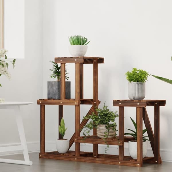 vidaXL blomsterstativ 90x25x73,5 cm massivt fyrretræ