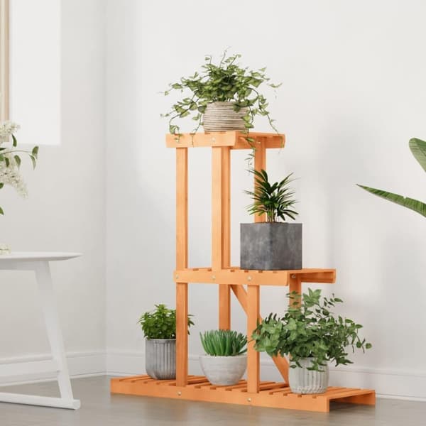 vidaXL blomsterstativ 81x25x75,5 cm massivt fyrretræ