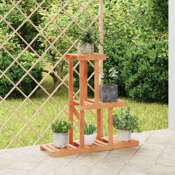 vidaXL blomsterstativ 81x25x75,5 cm massivt fyrretræ
