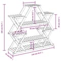 Miniatyrbilde 8 av 9: vidaXL Blomsterstativ 110x25x105 cm heltre gran