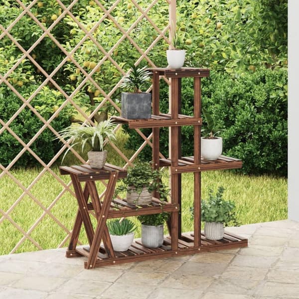 vidaXL blomsterstativ 95x25x96 cm massivt fyrretræ