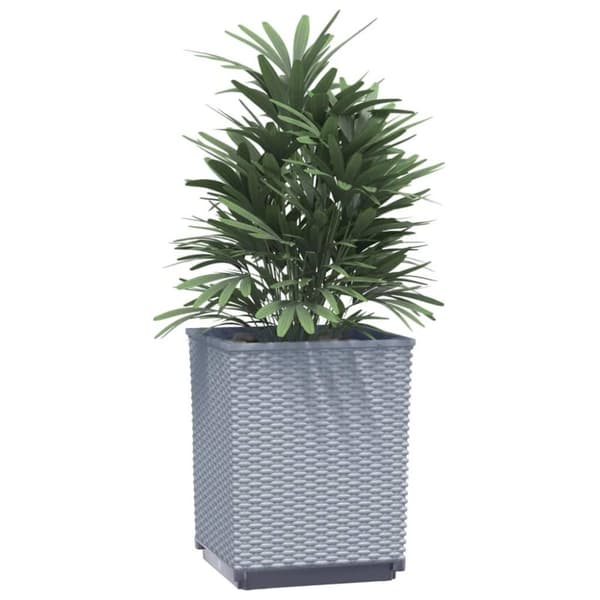 vidaXL Plantekasser 2 stk lysegrå 30x30x37 cm polypropylen