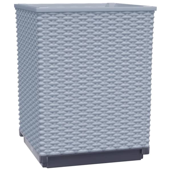vidaXL Plantekasser 2 stk lysegrå 30x30x37 cm polypropylen