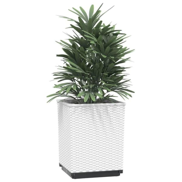 vidaXL Plantekasser 2 stk hvit 30x30x37 cm polypropylen
