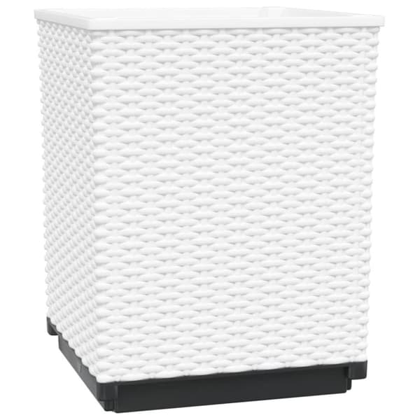 vidaXL Plantekasser 2 stk hvit 30x30x37 cm polypropylen