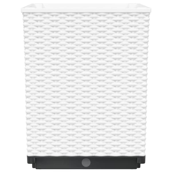 vidaXL Plantekasser 2 stk hvit 30x30x37 cm polypropylen