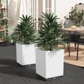 Miniatyrbilde 2 av 8: vidaXL Plantekasser 2 stk hvit 30x30x37 cm polypropylen