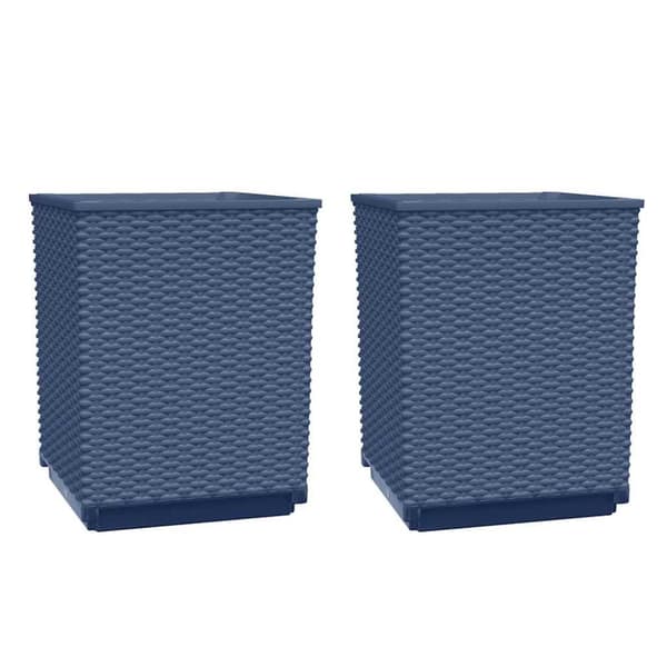 vidaXL Plantekasser 2 stk mørkegrå 30x30x37 cm polypropylen