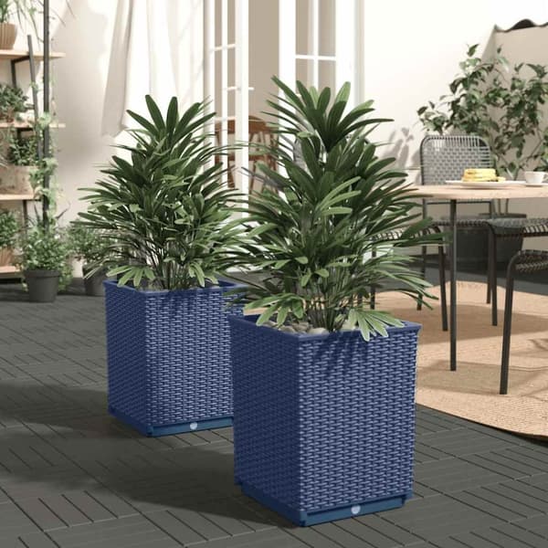 vidaXL Plantekasser 2 stk mørkegrå 30x30x37 cm polypropylen
