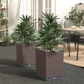 Miniatyrbilde 2 av 8: vidaXL Plantekasser 2 stk brun 30x30x37 cm polypropylen