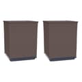 Miniatyrbilde 1 av 8: vidaXL Plantekasser 2 stk brun 30x30x37 cm polypropylen