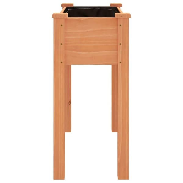 vidaXL Plantekasse med foring brun 71x37x76 cm heltre gran